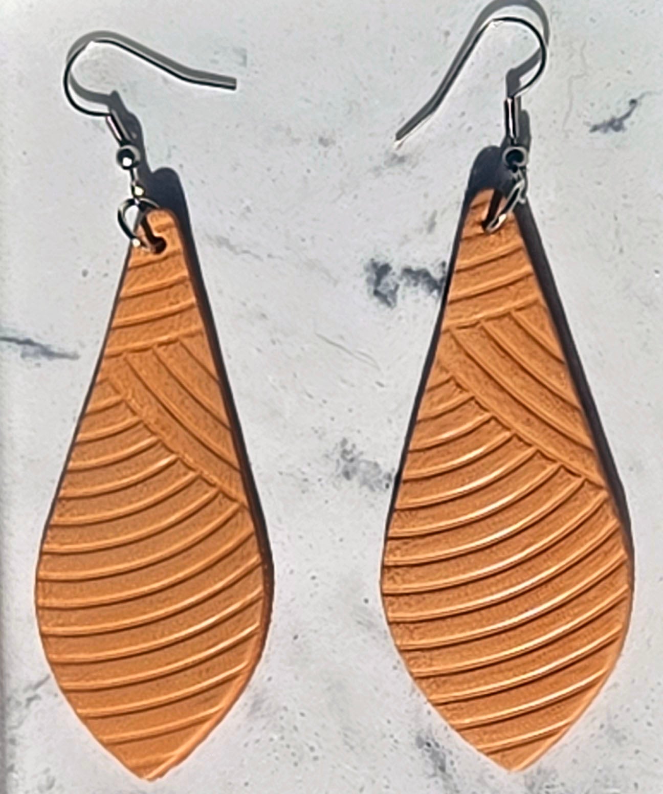 Teardrop Leather Earrings
